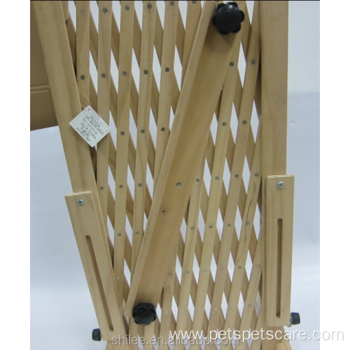 Adjustable pet wooden dog door barrier playpen